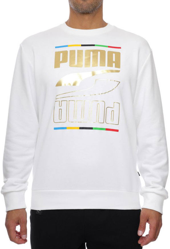 Sweatshirt Puma Rebel Crew 5 Continents TR Vit | 584608-02