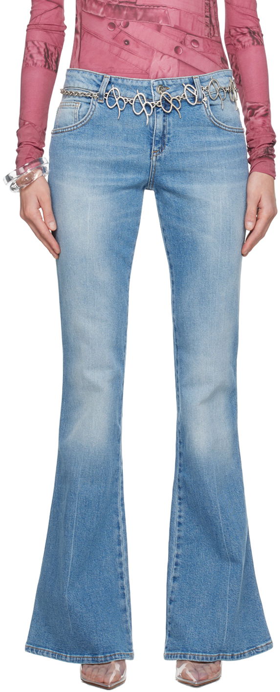 Jeans Blumarine Blumarine Five-Pocket Flare Jeans Blå | P422J127A