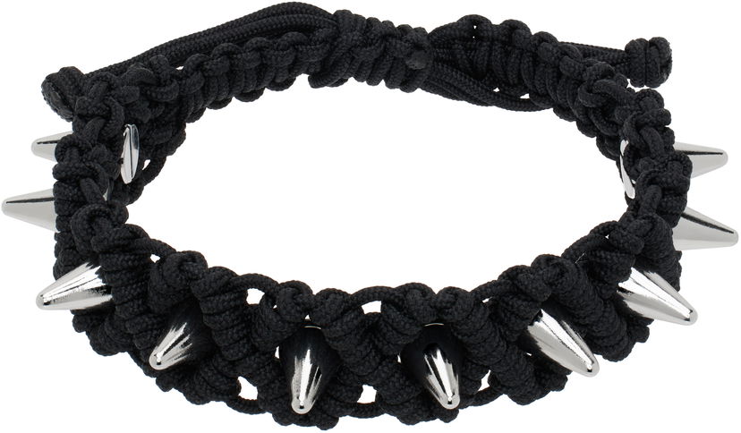 Armband We11done We11done Handmade Studded Bracelet Svart | WD-AJ0-25-599-U-BK