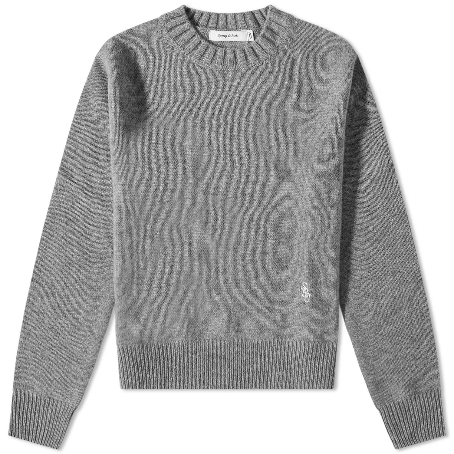 Sweater Sporty & Rich Itzel Cashmere Crew Knit Grå | CR731GY, 0