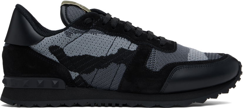 Skovård Valentino Valentino Garavani Rockrunner Mesh Camouflage Svart | 6Y2S0723QRK