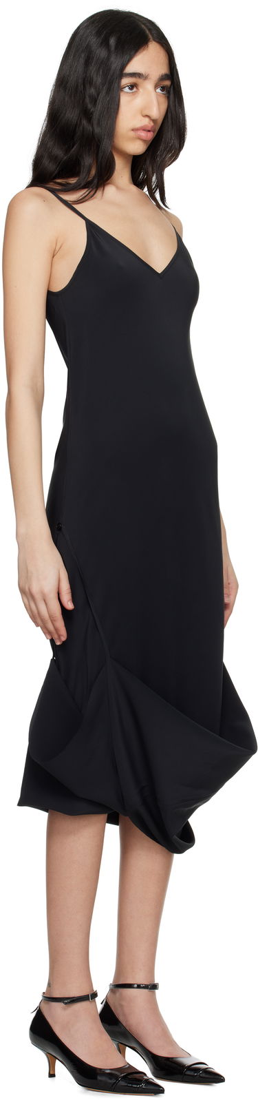 Klä Maison Margiela MM6 Maison Margiela Silk Maxi Slip Dress Svart | S62DG0047 M35441, 1