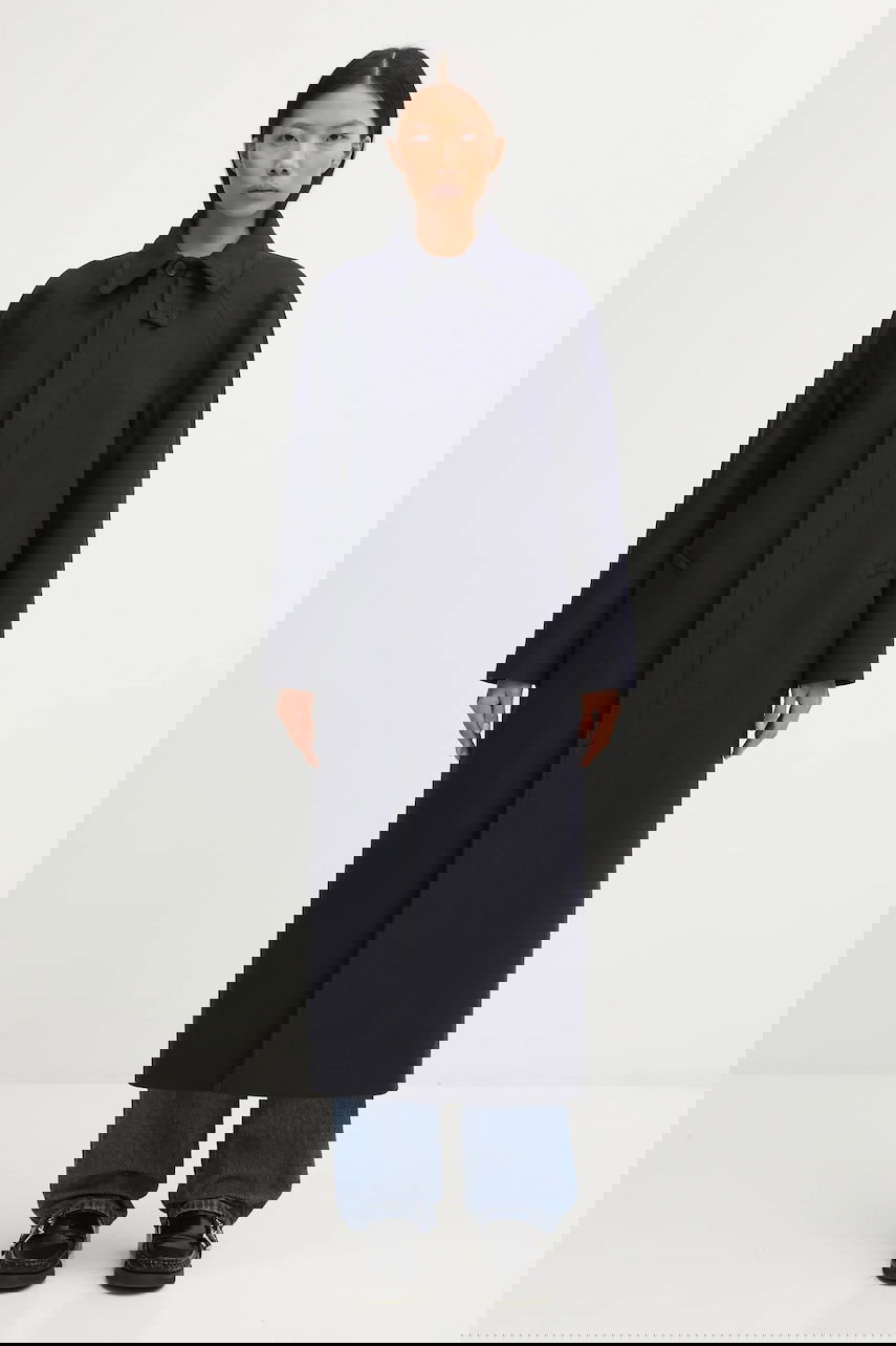 Rockar A.P.C. Long Wool Blend Coat Gaia Mörkblå | WVBEB.F01533, 0