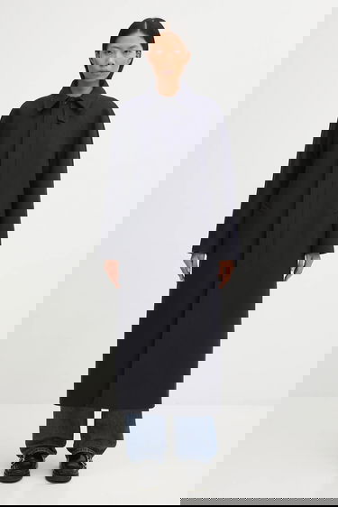 Rockar A.P.C. Long Wool Blend Coat Gaia Mörkblå | WVBEB.F01533, 0