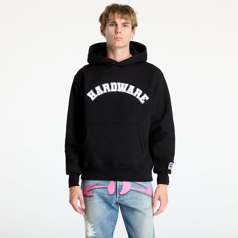 Sweatshirt Pleasures Hardware Hoodie Black Svart | P24F008 BLACK