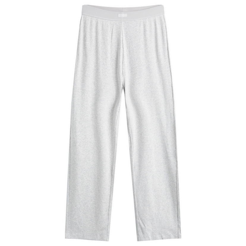 Träningsbyxor SKIMS Ribbed Cotton Pants Grå | PT-PNT-6753W-LHG