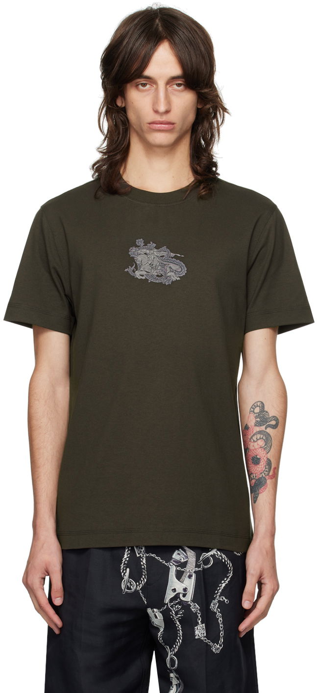T-shirt Burberry Brown Paisley EKD T-shirt Grön | 8097878