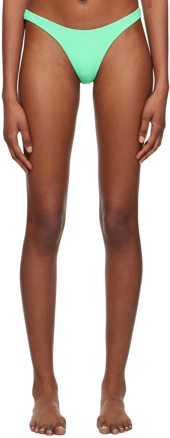 Badkläder Alexander Wang Jacquard Bikini Bottom Grön | 4CC2238040