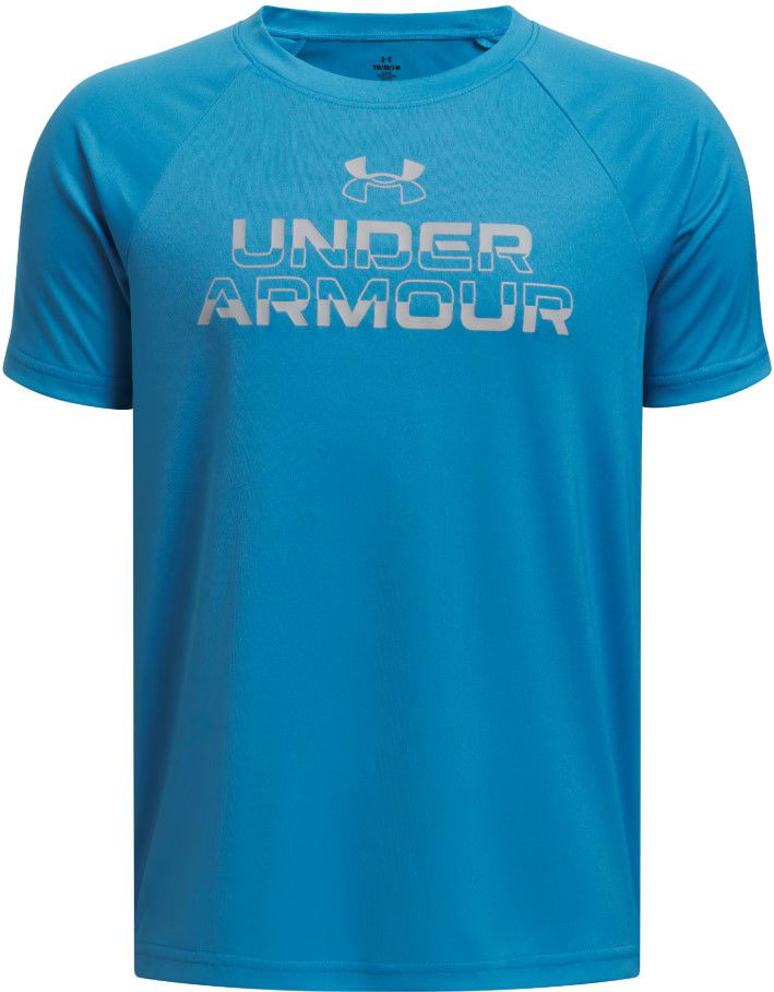 T-shirt Under Armour Under Armour Tech Split Wordmark Short Sleeve T-Shirt Blå | 1383010-452