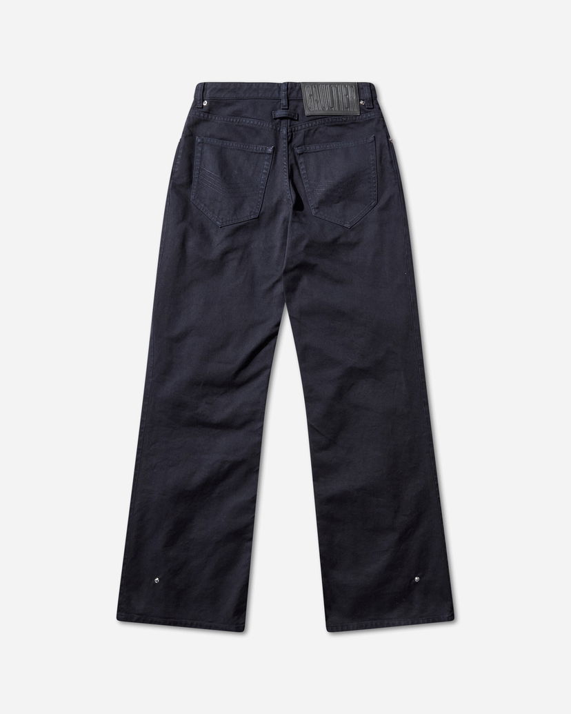Jeans Jean Paul Gaultier Snap-Button Denim Jeans Svart | 2504WTR037W049 59