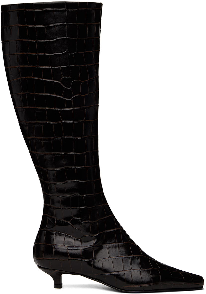 Regnrock TOTEME TOTEME 'The Slim' Knee-High Boots Svart | 241-WAS954-LE0023