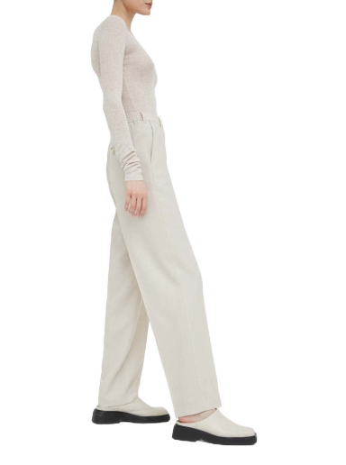Byxor American Vintage High Waist Trousers Vit | TAB10A