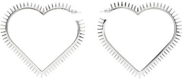 Örhängen We11done We11done Large Spike Heart Earrings Metallisk | WD-AJ1-23-514-U-SV, 0