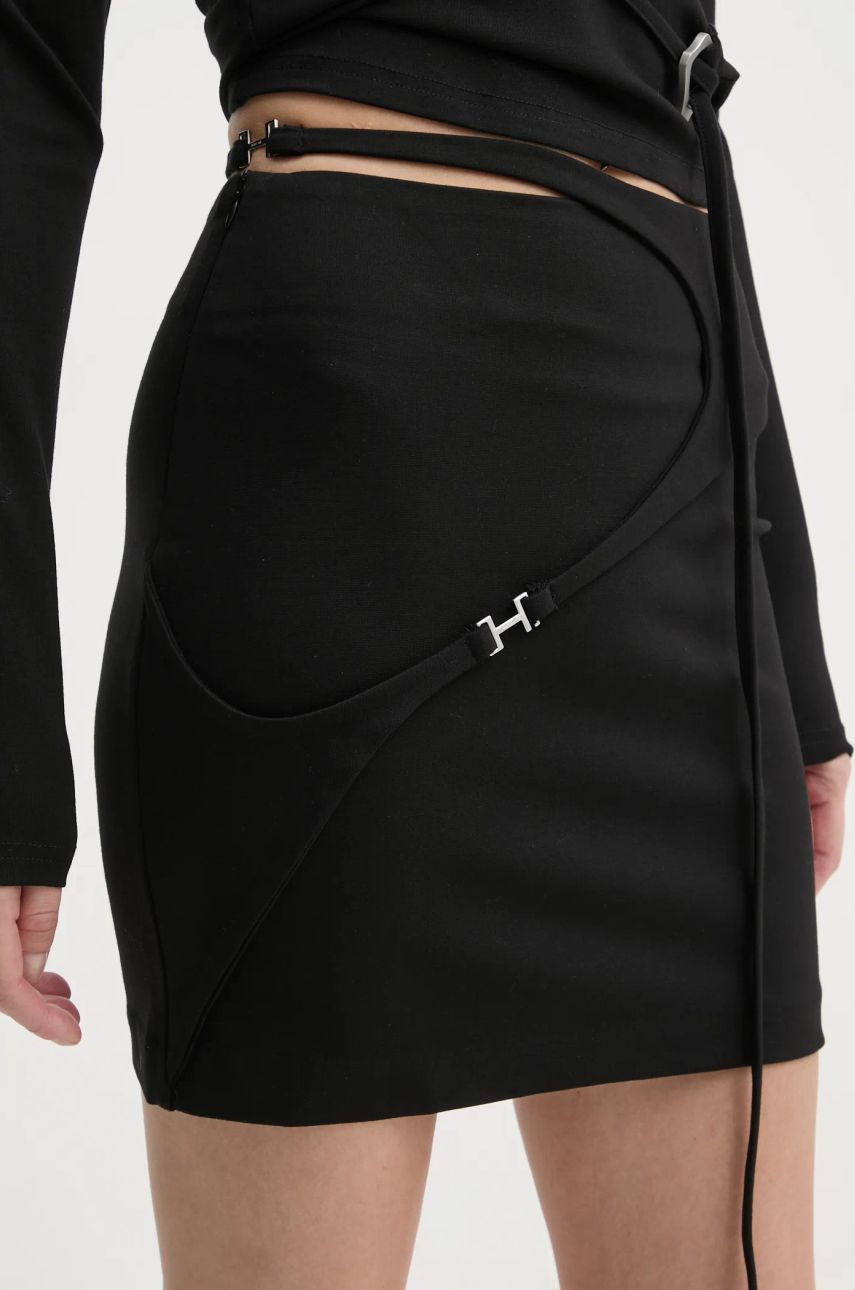 Kjol HELIOT EMIL Cutout Detail Mini Skirt Svart | AW24.W.12.042.BLK01, 0