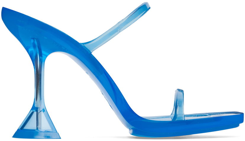 Tillbehör Amina Muaddi Amina Muaddi Brito Slipper Heeled Sandals Blå | 11S333535BRI