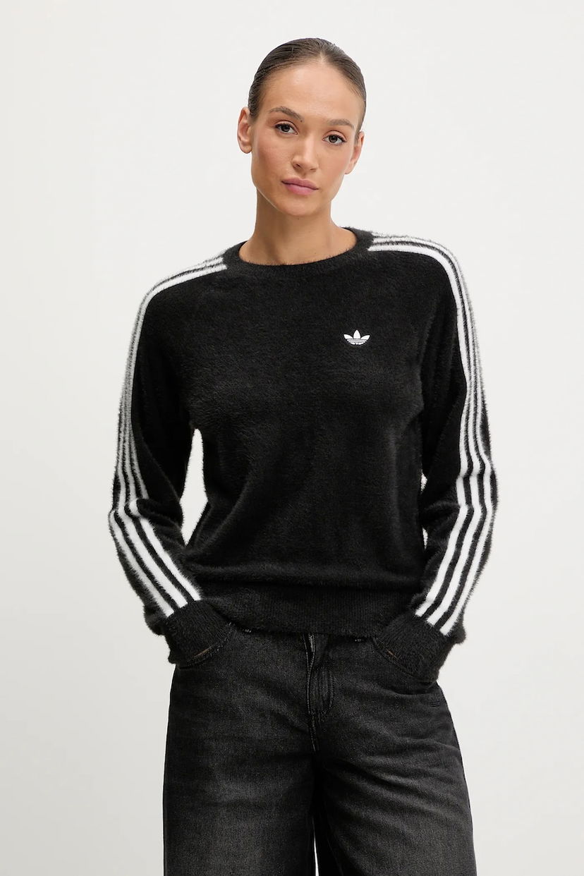 Sweater adidas Originals adidas Originals Holiday Fuzzy Sweater Svart | JX7813