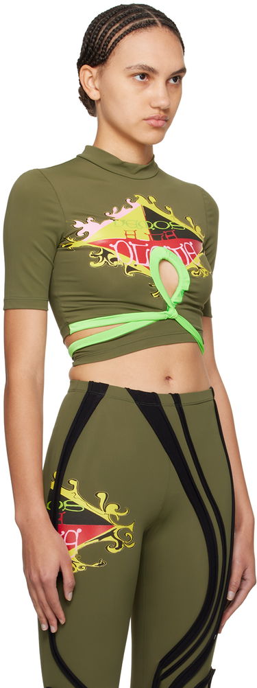 Crop top Ottolinger Ottolinger Wrap T-Shirt Grön | 500904, 1