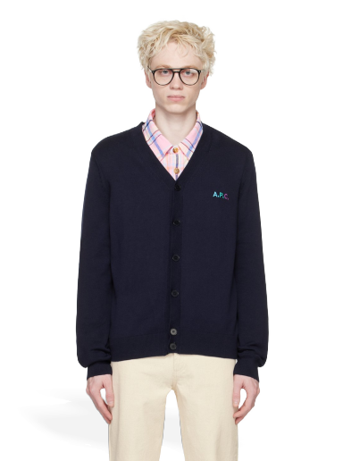 Sweater A.P.C. Navy New Joseph Cardigan Mörkblå | COGDK-H22229