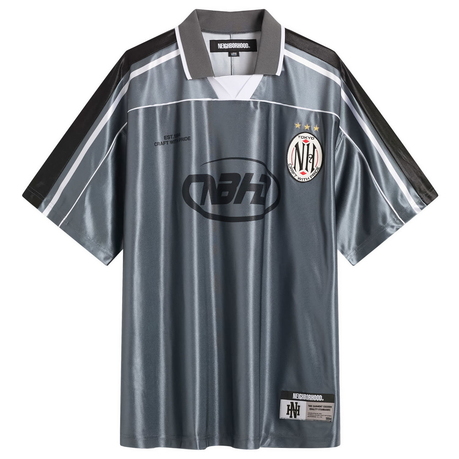 Skjorta Neighborhood Neighborhood Game Shirt, Size Large Grå | 251FPNH-CSM16-GRY, 0