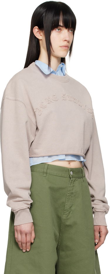 Sweater Acne Studios Acne Studios Cropped Logo Sweatshirt Rosa | AI0158-, 1