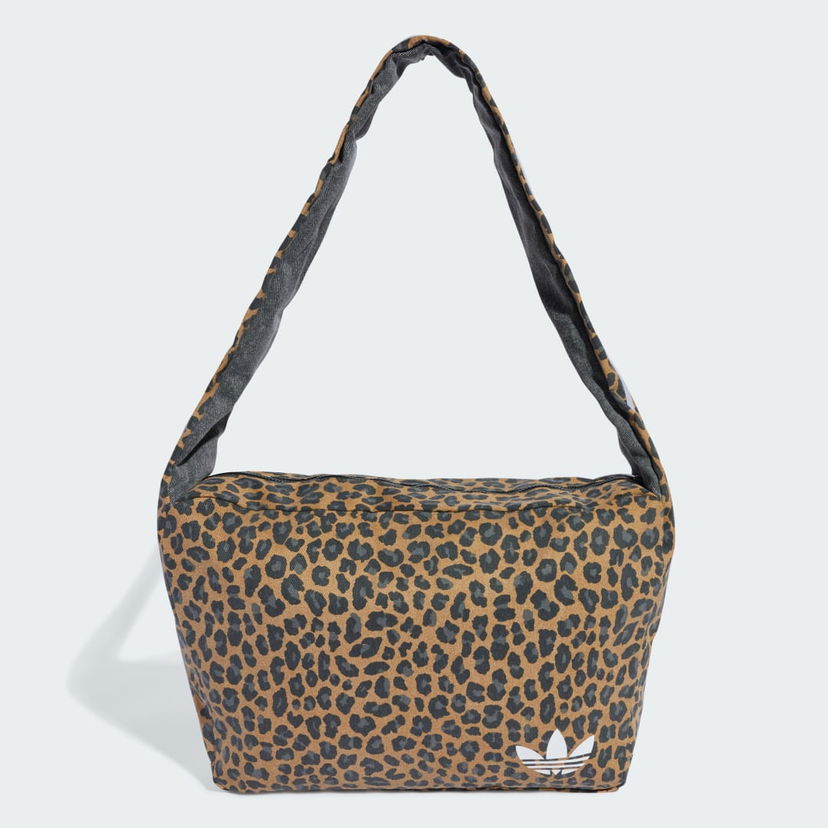 Axelväska adidas Performance Leopard Print Shoulder Bag Brun | JX3200