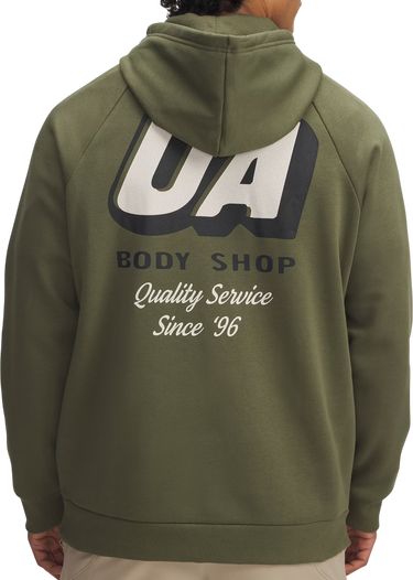 Sweatshirt Under Armour Rival Fleece Hooded Sweatshirt with 'We lift it all' Design Grön | 6003955-390, 2