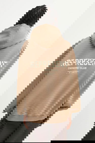 Sweatshirt Represent Clo Represent Owners' Club Hoodie with Print Beige | OCM41113.16, 0