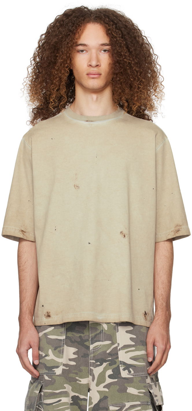 T-shirt We11done We11done Faded T-Shirt Grön | WD-TT0-24-895-U-BG