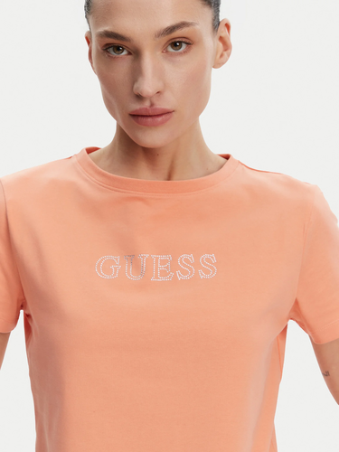 T-shirt GUESS Guess Briana Short Sleeve T-Shirt Orange | V3BI11J1314-G6K7, 2