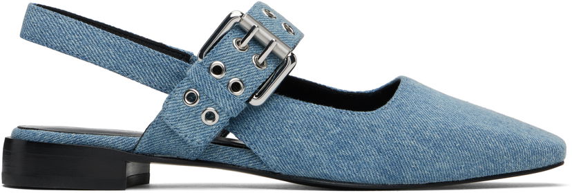 Kläder rag & bone rag & bone Astra Slingback Ballerina Flats Blå | WFF24SF002UB2