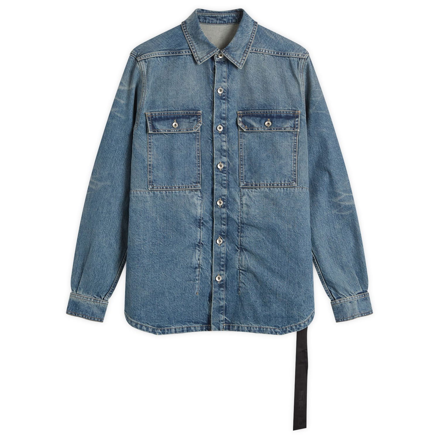 Skjorta Rick Owens Rick Owens DRKSHDW Denim Shirt, Size Large Blå | DS01E3705-DWB-06, 1