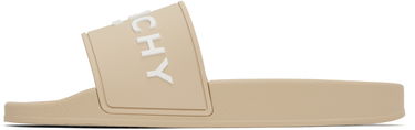 Tillbehör Givenchy Givenchy Embossed Pool Slides Beige | BE3076E1KU270, 2