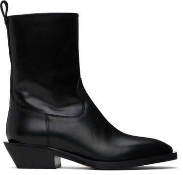 Kläder Aeyde Aeyde Luis Leather Cowboy Ankle Boots Svart | A11-AB-LISS35BL-0122-800-001, 0