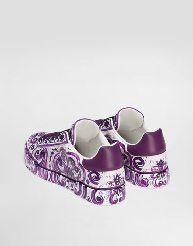 Sneakers och skor Dolce & Gabbana Dolce & Gabbana Portofino Light Strobel Majolica Print Purpur | CK2330AI396I03TN, 2