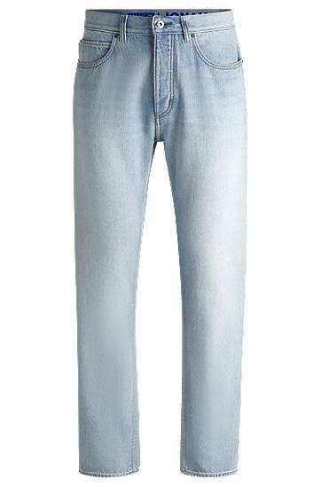 Jeans BOSS Regular Fit Stonewashed Jeans Blå | 50529225, 0