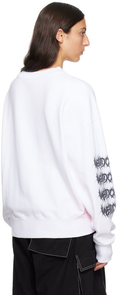 Sweater We11done Printed Sweatshirt Vit | WD-TS3-23-710-U-WH, 2