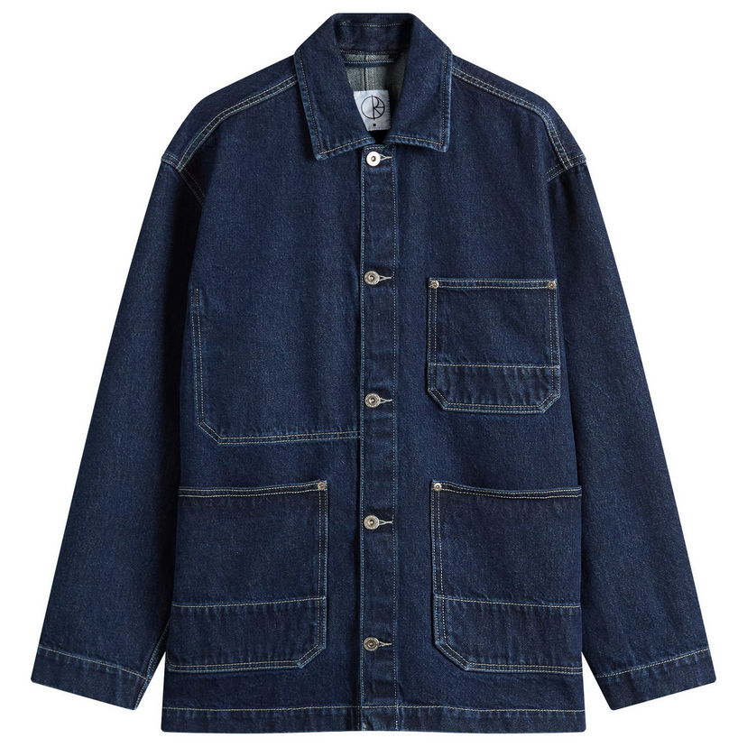 Jacka Polar Skate Co. Polar Skate Co. Ezra Denim Jacket, Size Large Blå | PSC-SU25-38-IND