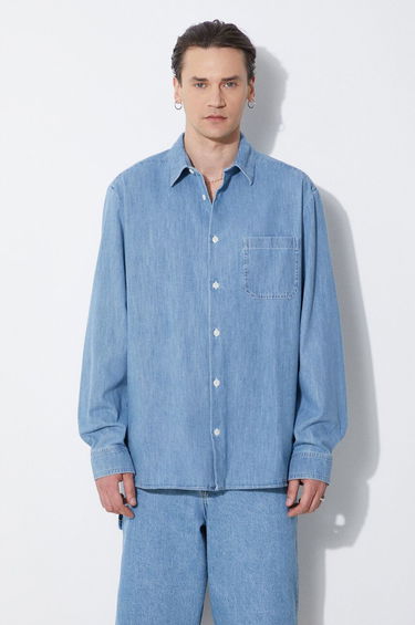 Skjorta A.P.C. A.P.C. Chemise Math Relaxed Denim Shirt Blå | COGXX.H12584.IAB, 0