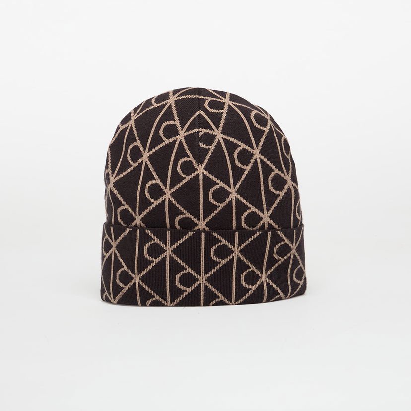 Mössa CALVIN KLEIN Calvin Klein Emblem Aop Fine Knit Beanie Brun | LV04D8050G UB1