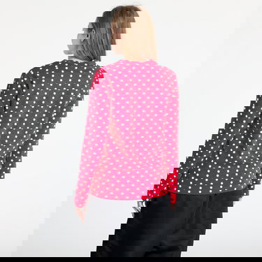 T-shirt Comme des Garçons Play Heart Logo Long Sleeve Dotted T-Shirt Röd | AX-T166 RED, 2