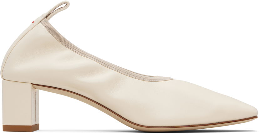 Skovård Aeyde Aeyde Narissa Ruched Block Heels Vit | A11-PU0600001002-225