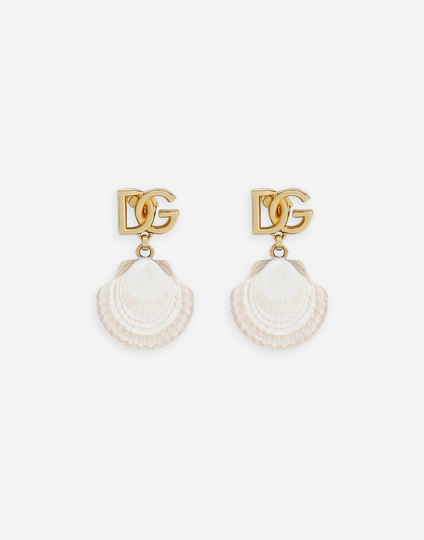 Örhängen Dolce & Gabbana Gold-tone Shell Dangle Earrings Metallisk | WEQ6A1W1111ZOO00