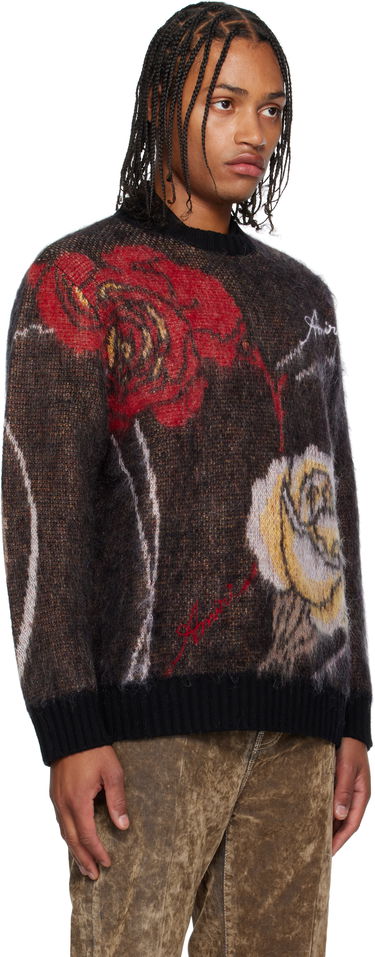 Sweater AMIRI AMIRI Floral Crewneck Sweater Svart | AMKNCW1098, 1