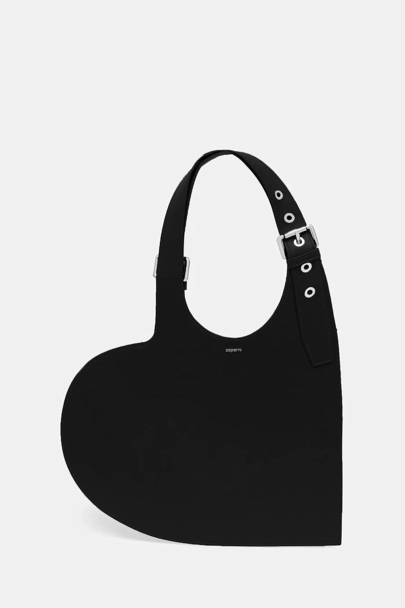 Tygpåse Coperni Coperni Belt Heart Tote Bag Svart | COPBA112F6062