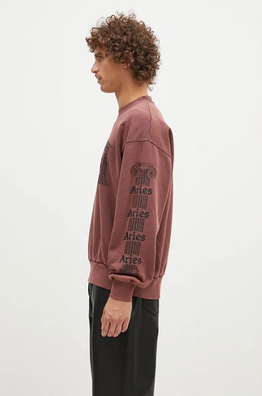 Sweatshirt Aries Aged Ancient Column Sweatshirt With Print Röd | AR2003302, 1