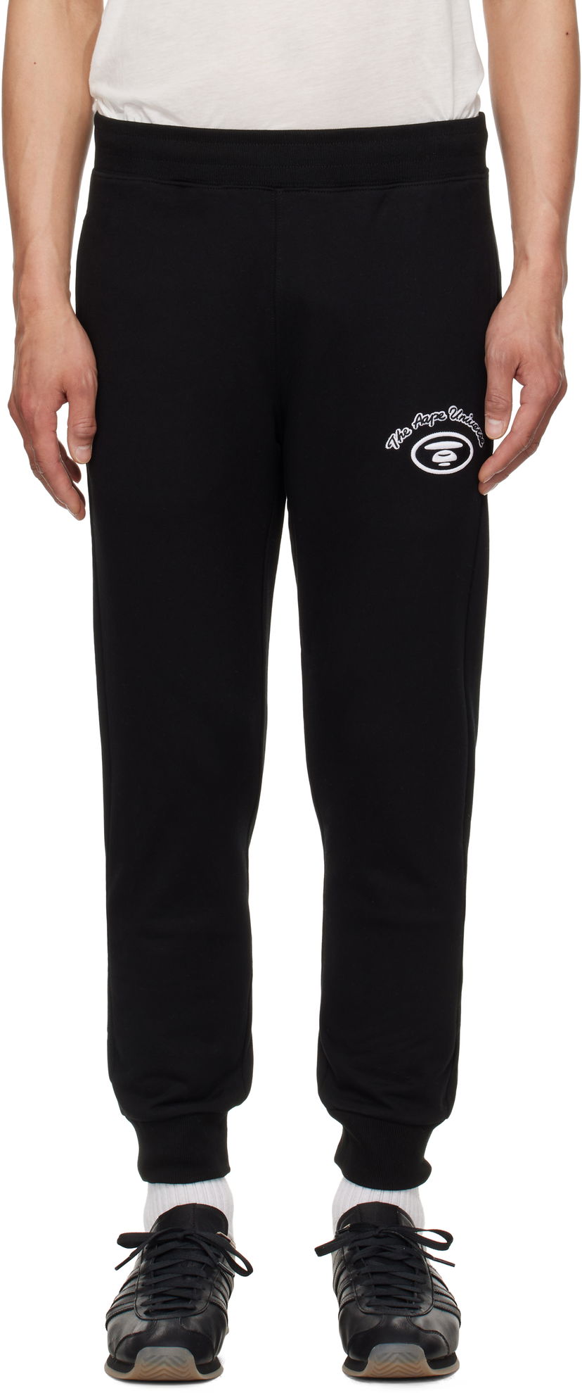 Träningsbyxor AAPE by A Bathing Ape AAPE by A Bathing Ape 'AAPE' Basic Sweatpants Svart | AAPPTMB698XXNBKX