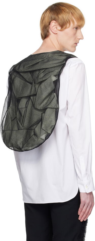 Skjorta Comme des Garçons Homme Plus Broad & Tulle Cotton Cloth Collarless Shirt Vit | PO-B013-051, 2