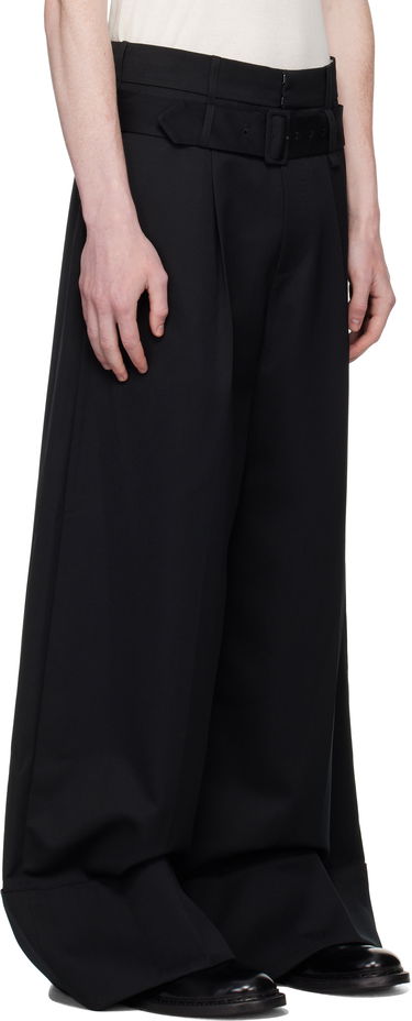 Byxor Simone Rocha Simone Rocha Wide Leg Multi Belt Loop Trousers Svart | 4159 1217, 4