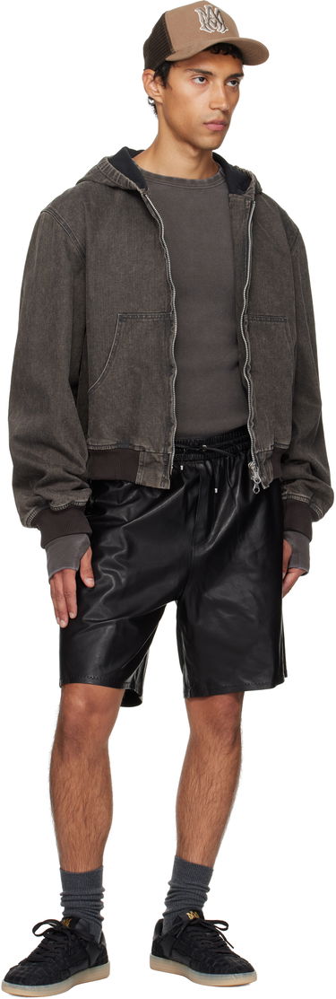 Shorts AMIRI AMIRI Lightweight Leather Shorts Svart | AMLTSH1017, 3