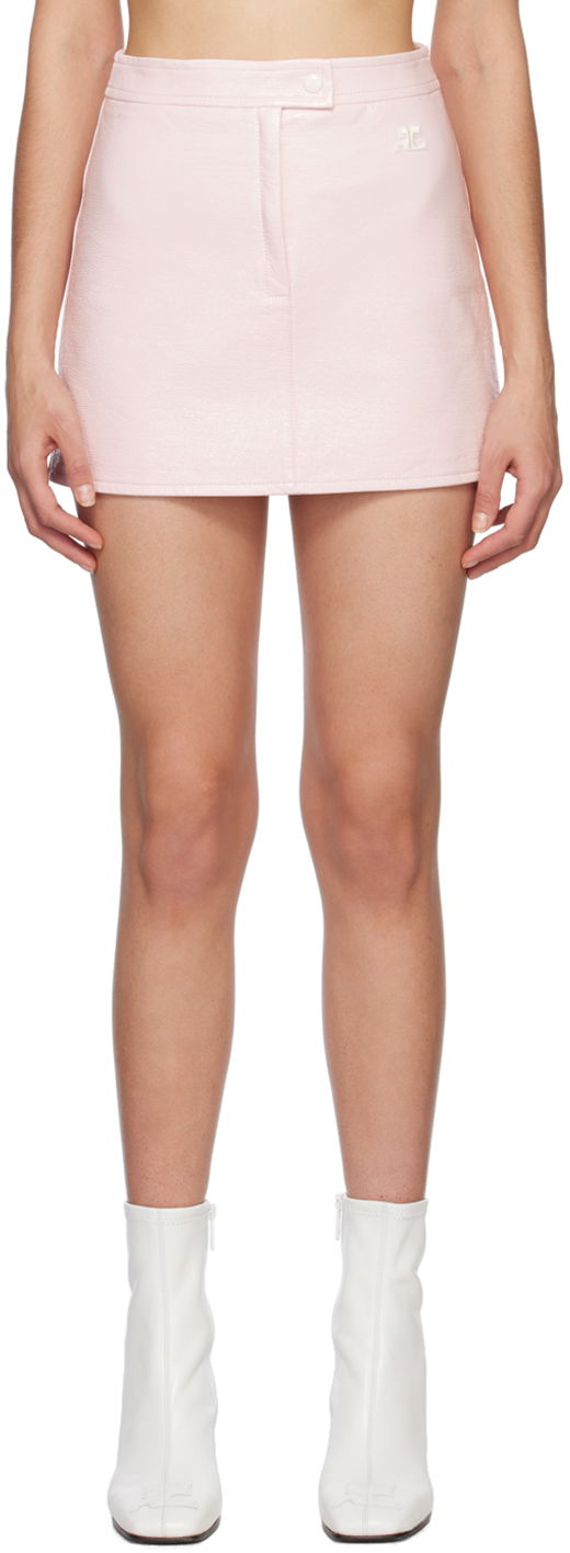 Kjol Courrèges Zip-Fly Miniskirt Rosa | PERCJU001VY0003
